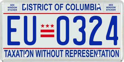 DC license plate EU0324
