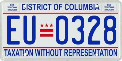 DC license plate EU0328