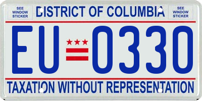 DC license plate EU0330
