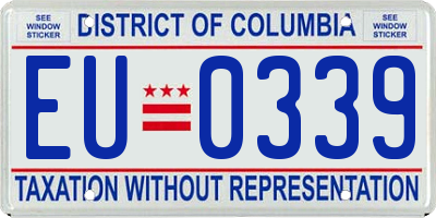 DC license plate EU0339