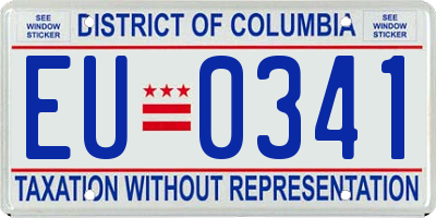 DC license plate EU0341
