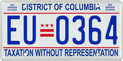 DC license plate EU0364