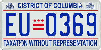 DC license plate EU0369