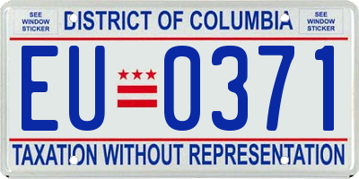 DC license plate EU0371
