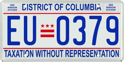 DC license plate EU0379