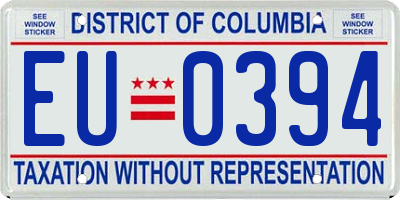 DC license plate EU0394