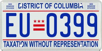 DC license plate EU0399