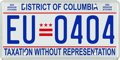 DC license plate EU0404