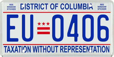 DC license plate EU0406