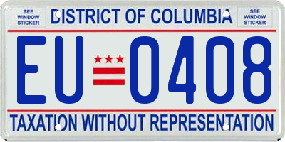 DC license plate EU0408