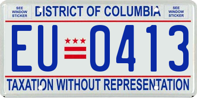 DC license plate EU0413