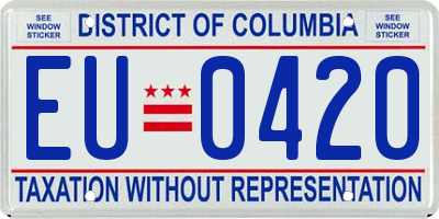 DC license plate EU0420