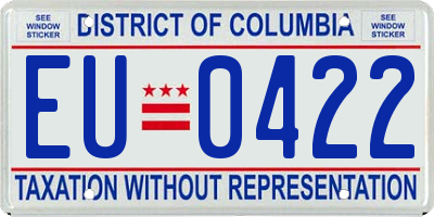 DC license plate EU0422