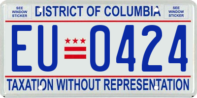DC license plate EU0424
