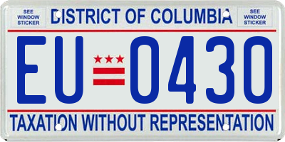 DC license plate EU0430