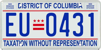 DC license plate EU0431