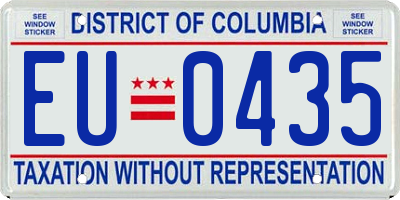 DC license plate EU0435