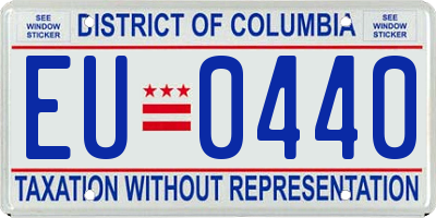 DC license plate EU0440