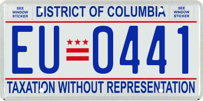 DC license plate EU0441
