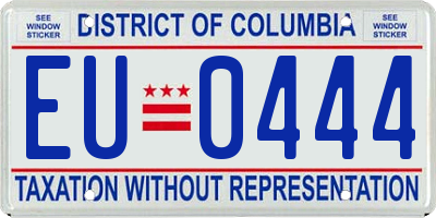 DC license plate EU0444