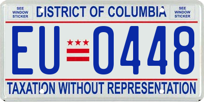 DC license plate EU0448