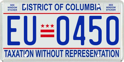 DC license plate EU0450