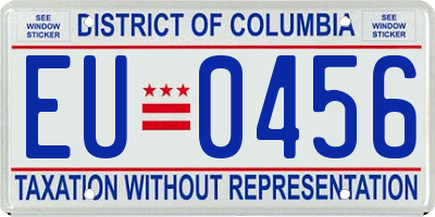 DC license plate EU0456