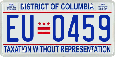 DC license plate EU0459