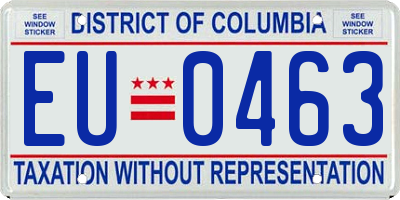 DC license plate EU0463