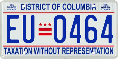 DC license plate EU0464
