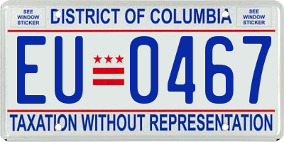 DC license plate EU0467