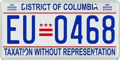 DC license plate EU0468