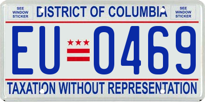 DC license plate EU0469