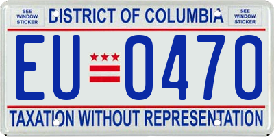 DC license plate EU0470