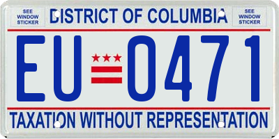DC license plate EU0471