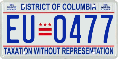 DC license plate EU0477