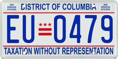 DC license plate EU0479
