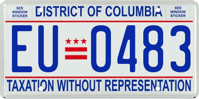 DC license plate EU0483