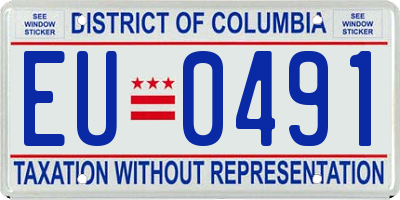 DC license plate EU0491