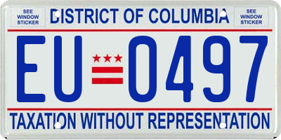 DC license plate EU0497