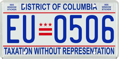 DC license plate EU0506