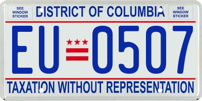 DC license plate EU0507