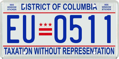 DC license plate EU0511