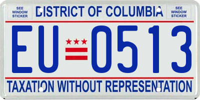 DC license plate EU0513