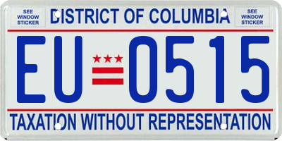 DC license plate EU0515