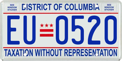 DC license plate EU0520