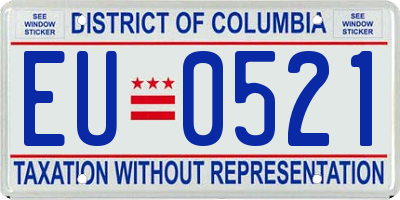 DC license plate EU0521