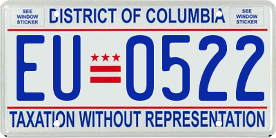 DC license plate EU0522