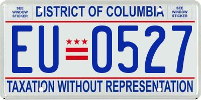 DC license plate EU0527