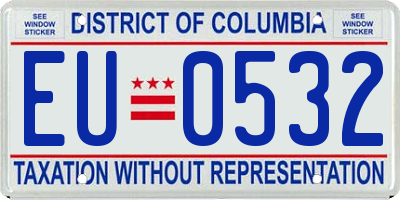 DC license plate EU0532